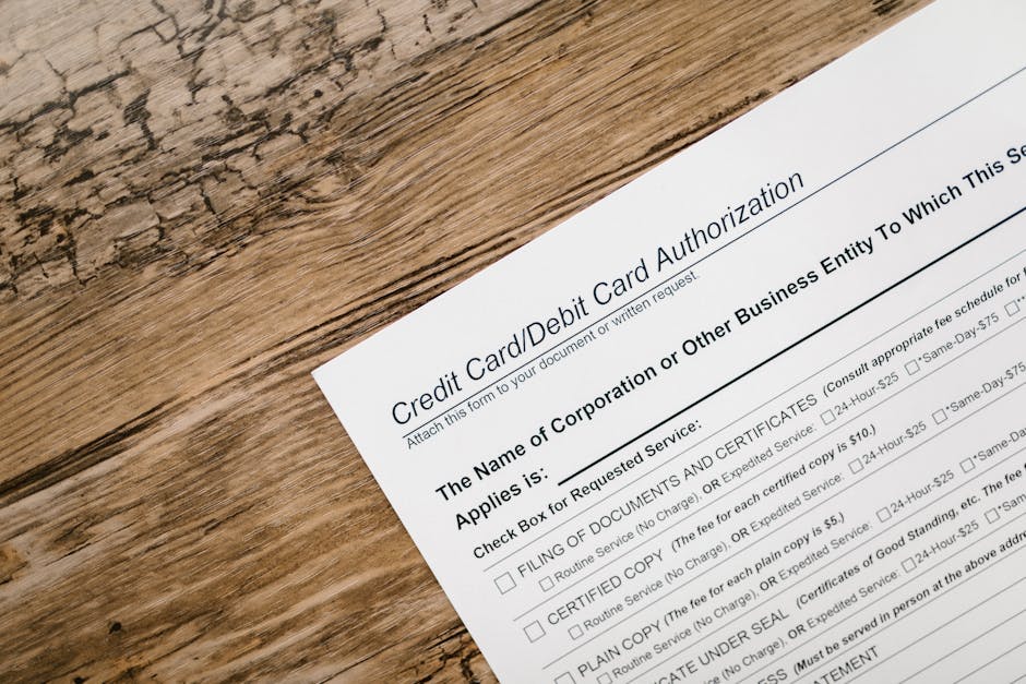 Company registration paperwork and business setup documents on desk
